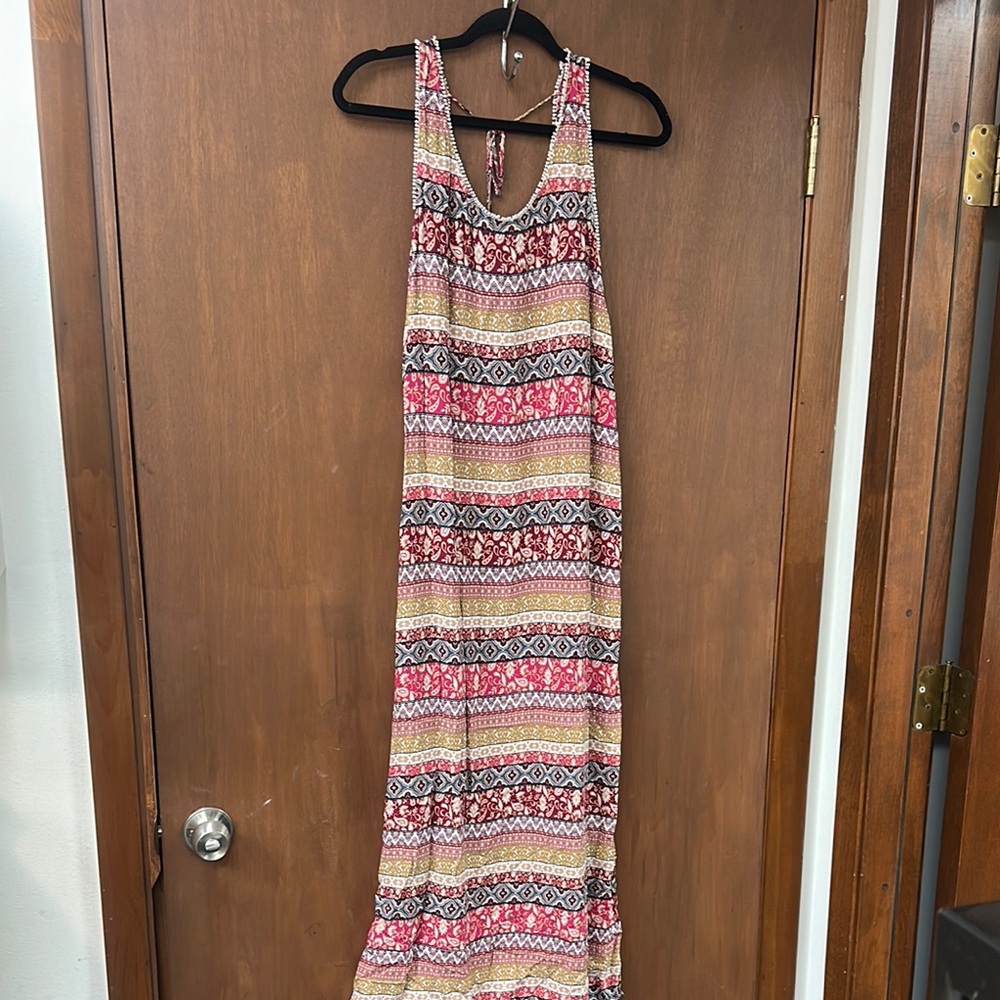 Forever 21 Pink and Purple Sleeveless Maxi Sundress